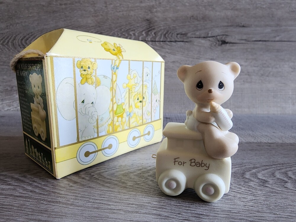 Precious Moments "May Your Birthday Be Warm" For Baby Figurine 1985